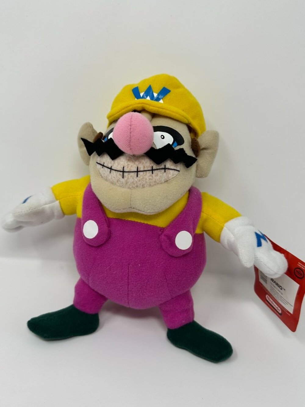 Vintage 2001 2002 Nintendo Wario Plush 9” KellyToy Co With Hand Tag, Mario Bros.